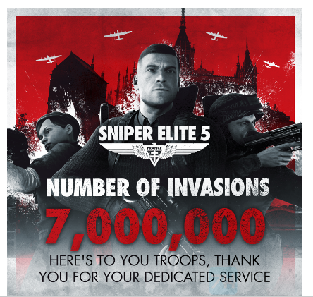 狙击精英5玩家总数已经超500万,击毙敌人总数超13亿多